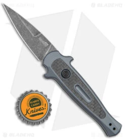 Kershaw Launch 12 Mini Stiletto Automatic Knife Gray/CF (2.5" Black Stonewash) 9 Kershaw Launch 12 Mini Stiletto Automatic Knife Gray/CF (2.5" Black Stonewash) -Kershaw Kershaw 12 Launch 12 Mini Stiletto Auto Gray CF Black SW BHQ 147367 jr bottlecap