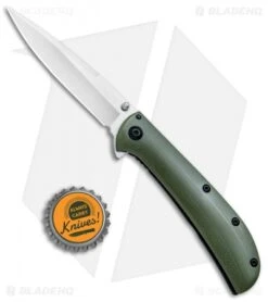Kershaw Al Mar AM-3 Assisted Opening Knife Green G-10 (3" Satin) 2335GRN -Kershaw Kershaw Al Mar AM 3 Green G 10 Satin 2335GRN BHQ 71073 jr bottlecap