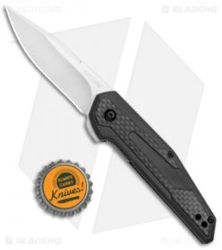 Kershaw Anso Fraxion Liner Lock Knife CF/Black G-10 (2.75" Satin) 1160SAT -Kershaw Kershaw Anso Fraxion LL CF Black G 10 1160SAT BHQ 79688 jr bottlecap