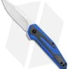 Kershaw Anso Fraxion Liner Lock Knife CF/Blue G-10 (2.75" Satin) 1160BLU -Kershaw Kershaw Anso Fraxion LL CF Blue G 10 1160BLU BHQ 79684 jr