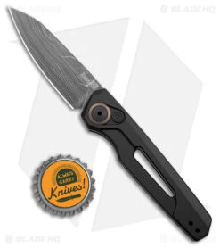 Kershaw Auto Launch 11 Black Aluminum Automatic Knife (2.75" Damascus) 7550DAM -Kershaw Kershaw Auto Launch 11 Black Aluminum Damascus BHQ 175624 jr bottlecap