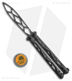 Kershaw Balanza Butterfly Trainer Knife Black SW (4.25" Black SW) 4950TR -Kershaw Kershaw Balanza Knife Black SW BHQ 178512 jr bottlecap