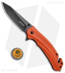 Kershaw Barricade Assisted Opening Knife Orange GFN (3.5" Black Oxide) 8650 -Kershaw Kershaw Barricade Orange GFN Black Oxide 8650 BHQ 52197 jr bottlecap 2