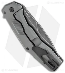 Kershaw Cannonball Assisted Opening Knife Gray PVD Steel (3.5" BlackWash) -Kershaw Kershaw Cannonball Assisted Opening Gray PVD Steel Blackwash 2061 BHQ 120526 jr side 2