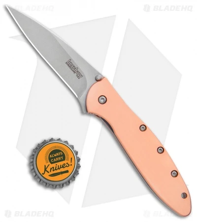 Kershaw Copper Leek Assisted Opening Knife (3" Stonewash) 1660CU 6 Kershaw Copper Leek Assisted Opening Knife (3" Stonewash) 1660CU - Image 4