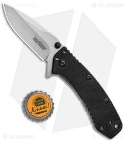 Kershaw Cryo Assisted Opening Flipper Knife Black G-10 (2.75" D2) Exclusive -Kershaw Kershaw Cyro Assited Opening Black G 10 D2 BHQ 91319 jr bottlecap