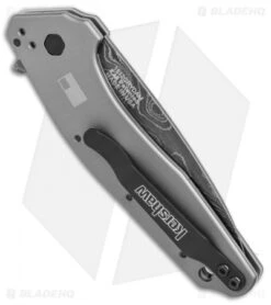Kershaw Dividend Assisted Opening Knife Gray Aluminum (3" Damascus) 1812GRYDAM -Kershaw Kershaw Dividend Gray Damascus BHQ 74790 er side