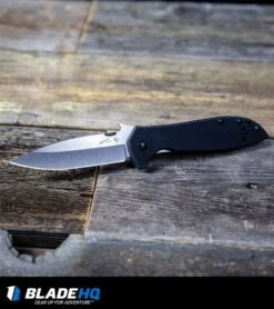 Kershaw Emerson CQC-6K Frame Lock Knife (3.25" Stonewash D2) 6034 -Kershaw Kershaw Emerson CQC 6K Knife Stonewash 6034 BHQ21426 kp wood web 1