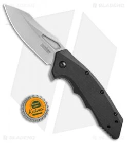 Kershaw Flitch Assisted Opening Knife Black GFN (3.25" Stonewash) 3930 -Kershaw Kershaw Flitch black GFN sw 3930 BHQ 52175 jr bottlecap 2