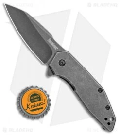 Kershaw Gravel Assisted Opening Knife Stainless Steel (2.5" BlackWash ) 2065 -Kershaw Kershaw Gravel Assisted Opening Stainless Steel Black Wash 2065 BHQ 106045 jr bottlecap