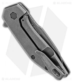 Kershaw Gravel Assisted Opening Knife Stainless Steel (2.5" BlackWash ) 2065 -Kershaw Kershaw Gravel Assisted Opening Stainless Steel Black Wash 2065 BHQ 106045 jr side