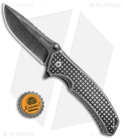 Kershaw Headgrille Assisted Opening Frame Lock Knife (3.25" Blackwash) 1325 -Kershaw Kershaw Headgrille Assisted Blackwash KS1325X BHQ 70082 jr bottlecap
