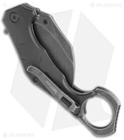 Kershaw Outlier Assisted Karambit Knife Black GRN (2.5" Black Stonewash) 2064 -Kershaw Kershaw Karambit Black Dark SW jr side