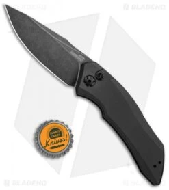 Kershaw Launch 1 Automatic Knife Gray Aluminum (3.4" Blackwash) 7100GRYBW -Kershaw Kershaw Launch 1 Automatic Gray Aluminum BlackWash 7100GRYBW BHQ 91254 jr bottlecap