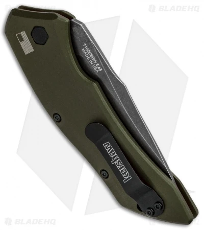 Kershaw Launch 1 Automatic Knife Olive Green Aluminum (3.4" BlackWash) 7100OLBW 5 Kershaw Launch 1 Automatic Knife Olive Green Aluminum (3.4" BlackWash) 7100OLBW - Image 3