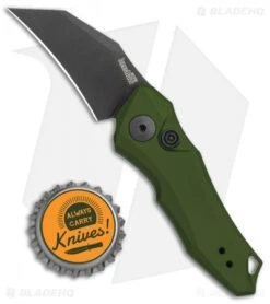 Kershaw Launch 10 Automatic Knife Olive Green (1.9" Black) 7350OLBLK -Kershaw Kershaw Launch 10 Auto Olive Green Black KER7350OLBLK BHQ 115105 jr bottlecap
