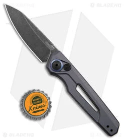 Kershaw Launch 11 Automatic Knife Gray Aluminum (2.75" Blackwash) 7550GRY -Kershaw Kershaw Launch 11 Auto Gray Aluminum Blackwash BHQ 178232 jr bottlecap