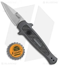 Kershaw Launch 12 CA Legal Stiletto Automatic Knife Black (1.9" Stonewash) -Kershaw Kershaw Launch 12 Call Legal Stiletto Auto Grey KER7130GRYSW BHQ 114624 jr bottlecap