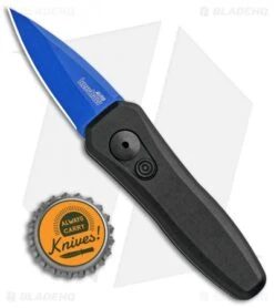 Kershaw Launch 4 CA Legal Automatic Knife Black (1.9" Blue) BHQ Exclusive -Kershaw Kershaw Launch 4 CA Legal Auto Black Blue 7500BLKBLU BHQ 99482 jr bottlecap