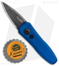 Kershaw Launch 4 CA Legal Automatic Knife Blue (1.9" Damascus) BHQ Exclusive -Kershaw Kershaw Launch 4 CA Legal Auto Blue Damascus 7500BLUDAM BHQ 91856 jr bottlecap