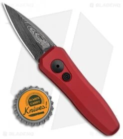 Kershaw Launch 4 CA Legal Automatic Knife Red (1.9" Damascus) -Kershaw Kershaw Launch 4 CA Legal Auto Red Damascus 7500RDDAM BHQ 91649 jr bottlecap