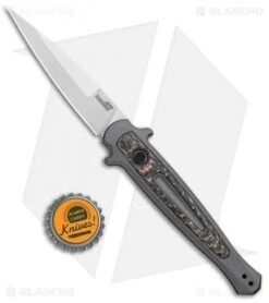 Kershaw Launch 8 Stiletto Automatic Knife Fat Carbon Snake (3.5" Stonewash) 8 Kershaw Launch 8 Stiletto Automatic Knife Fat Carbon Snake (3.5" Stonewash) -Kershaw Kershaw Launch 8 Stiletto Auto Fat Carbon Snake SW BHQ 99988 jr bottlecap