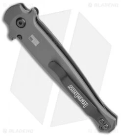 Kershaw Launch 8 Stiletto Automatic Knife Gray/CF (3.5" Black) -Kershaw Kershaw Launch 8 Stiletto Auto Gray CF Black BHQ 111461 jr side