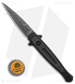 Kershaw Launch 8 Stiletto Automatic Knife Black/CF (3.6" Damascus) 9 Kershaw Launch 8 Stiletto Automatic Knife Black/CF (3.6" Damascus) -Kershaw Kershaw Launch 8 Stiletto Automatic Knife Black CF 3in Damascus BHQ 145172 td size