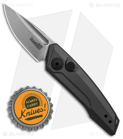 Kershaw Launch 9 Automatic Knife Drop Point Gray Aluminum (1.8" Stonewash) 6 Kershaw Launch 9 Automatic Knife Drop Point Gray Aluminum (1.8" Stonewash) - Image 4