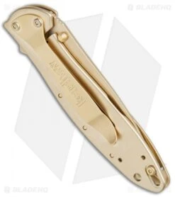 Kershaw Leek Assisted Opening Knife 24K Gold Plated (3" Gold) 1660G 11 Kershaw Leek Assisted Opening Knife 24K Gold Plated (3" Gold) 1660G -Kershaw Kershaw Leek 24K Gold Plated Gold KS1660G BHQ 76611 jr side