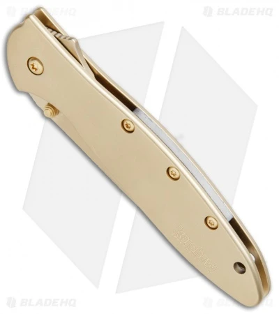 Kershaw Leek Assisted Opening Knife 24K Gold Plated (3" Gold) 1660G 4 Kershaw Leek Assisted Opening Knife 24K Gold Plated (3" Gold) 1660G - Image 2