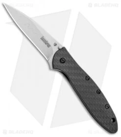 Kershaw 23 Kershaw Leek Assisted Opening Knife Carbon Fiber (3" Satin Composite) 1660CFCBSW