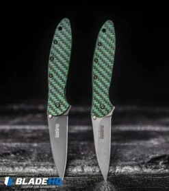 Kershaw Leek Assisted Opening Knife Glow Carbon Fiber (3" SW) 1660GLCFSW -Kershaw Kershaw Leek Assisted Opening Knife Glow Carbon Fiber Black 1660GLCFBLK BHQ 105133 kp glow web 1