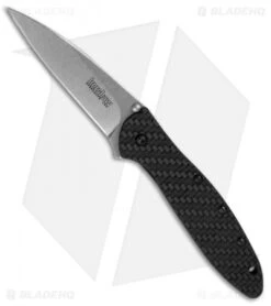 Kershaw 25 Kershaw Leek Assisted Opening Knife Glow Carbon Fiber (3" SW) 1660GLCFSW