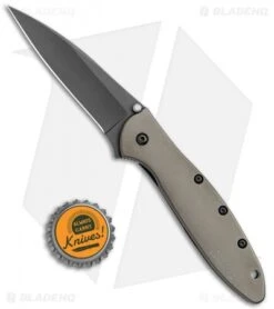 Kershaw Leek Assisted Opening Knife Gray Stainless Steel (3" Gray) 1660GRY 10 Kershaw Leek Assisted Opening Knife Gray Stainless Steel (3" Gray) 1660GRY -Kershaw Kershaw Leek LL A O Gray Bronze Black BHQ 117600 jr bottlecap