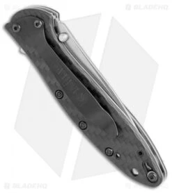 Kershaw Leek Assisted Opening Knife Carbon Fiber (3" Stonewash) 1660CF -Kershaw Kershaw Leek cf sw BHQ 52168 er side