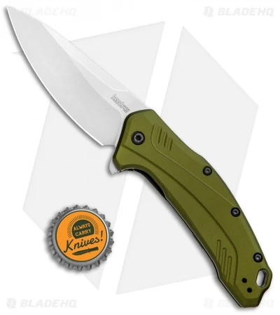 Kershaw Link 20CV Drop Point Knife Olive Al (3.25" Stonewash) 1776OLSW 6 Kershaw Link 20CV Drop Point Knife Olive Al (3.25" Stonewash) 1776OLSW - Image 4