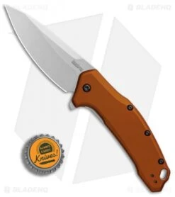Kershaw Link Drop Point Knife Flat Dark Earth Aluminum (3.25" Stonewash) 9 Kershaw Link Drop Point Knife Flat Dark Earth Aluminum (3.25" Stonewash) -Kershaw Kershaw Link Drop Flat Dark Earth Aluminum SW BHQ 85194 er bottlecap