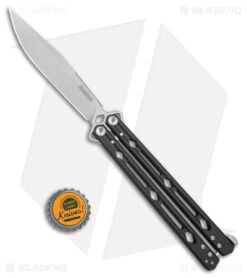 Kershaw Lucha Balisong Butterfly Knife Black (4.5" Stonewash) 5150BLK 9 Kershaw Lucha Balisong Butterfly Knife Black (4.5" Stonewash) 5150BLK -Kershaw Kershaw Lucha Balisong Butterfly Black SW BHQ 117073 jr bottlecap