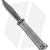 Kershaw Lucha Balisong Butterfly Knife Gray Stainless (4.5" Damascus) 5150DAM