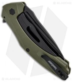 Kershaw Natrix XL Sub-Frame Lock Knife OD Green G-10 (3.75" Black) 7008OLBLK -Kershaw Kershaw Natri XL Sub FL OD Green G 10 Black 7008OLBLK BHQ 80571 jr side