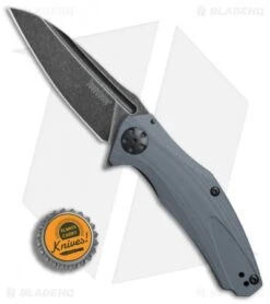 Kershaw Natrix A/O Knife Gray G-10 (3.25" BlackWash) 7007GRYBW -Kershaw Kershaw Natrix AO Gray G10 Blackwash BHQ 82057 er bottlecap