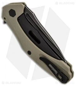 Kershaw Natrix Sub-Frame Lock Knife Tan G-10 (3.25" Black Stonewash) 7007TANBW -Kershaw Kershaw Natrix Tan G10 Black SW BHQ 87958 er side