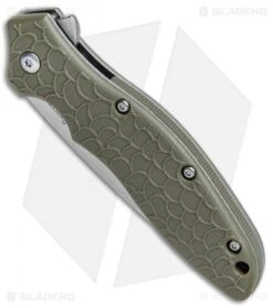 Kershaw Oso Sweet Assisted Opening Knife OD Green (3" Stonewash) 1830ODSW -Kershaw Kershaw Oso Sweet Assisted Opening OD Green SW KS1830ODSW BHQ 79526 jr spine