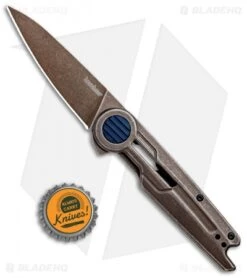Kershaw Parsec Frame Lock Knife Brown PVD Stainless Steel (3" Brown SW) 2035 -Kershaw Kershaw Parsec FL Brown PVD SS Brown SW 2035 BHQ 101843 jr bottlecap 1