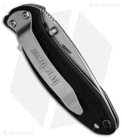 Kershaw Scallion Assisted Opening Knife Black GFN (2.25" Bead Blast Serr) 1620ST -Kershaw Kershaw Scallion Assisted Opening Knife Black GFN 2in Bead Blast Serr BHQ 6782 td side
