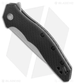 Kershaw Shoreline Liner Lock Assisted Knife Black FRN (3.25" Stonewash) 1845 -Kershaw Kershaw Shoreline Knife Black SW BHQ 178499 jr spine