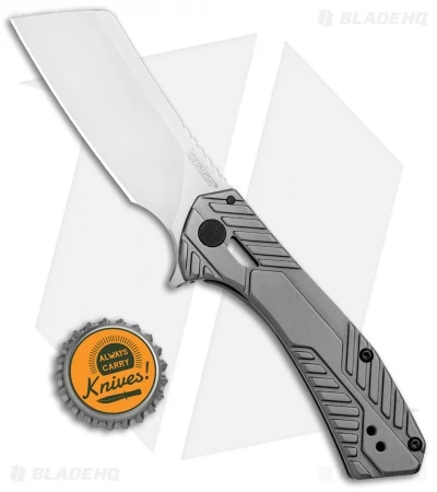Kershaw Static Cleaver Frame Lock Knife Gray Stainless Steel (2.8" Satin) 3445 6 Kershaw Static Cleaver Frame Lock Knife Gray Stainless Steel (2.8" Satin) 3445 - Image 4