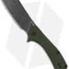 Kershaw Static Cleaver Liner Lock Knife Green Micarta (2.8" Black SW D2) -Kershaw Kershaw Static Green Micarta D2 BHQ 140392 jr
