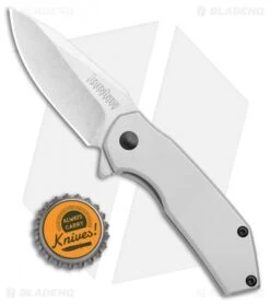 Kershaw Valve Frame Lock Knife Bead Blast Stainless Steel (2.25" Stonewash) 1375 -Kershaw Kershaw Valve FL BB SS SW 1375 BHQ 106041 jr bottlecap